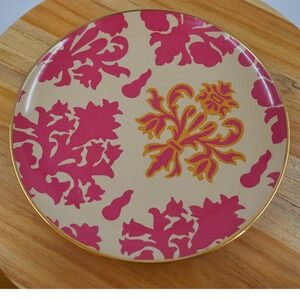 Tracy Reese New York Set of 4 Decorative Plates Gold Trim‎ Colorful Patterns